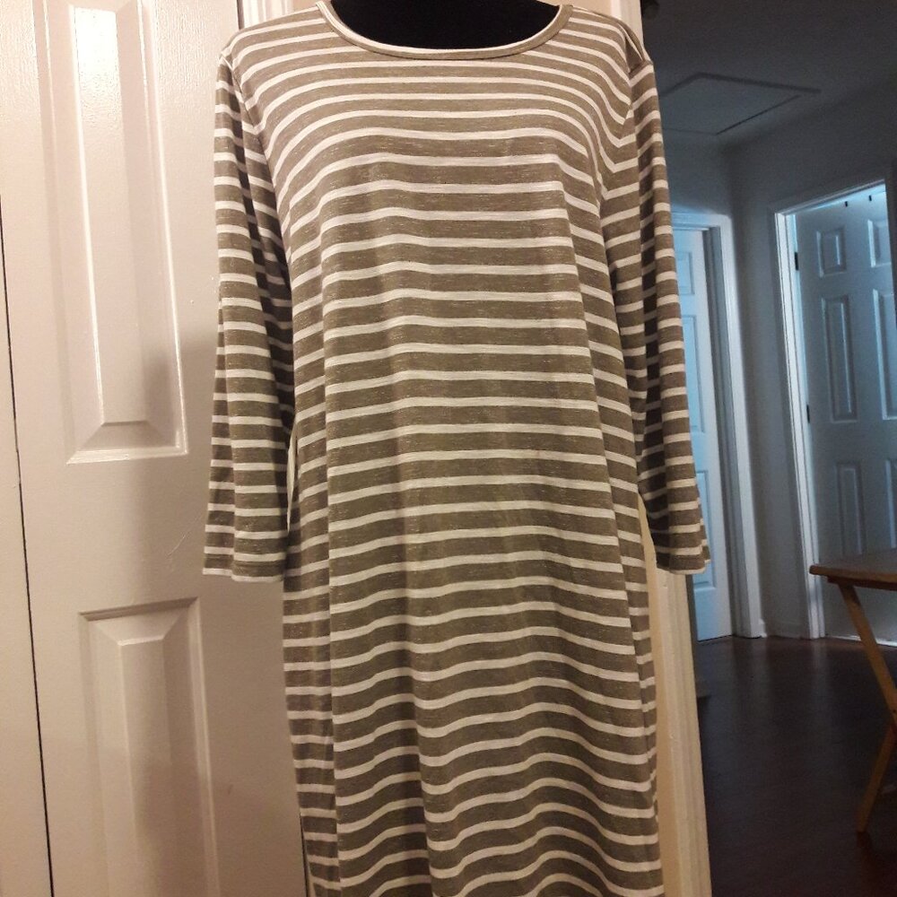 SONOMA polyester and rayon Long sleeve T-Shirt dress